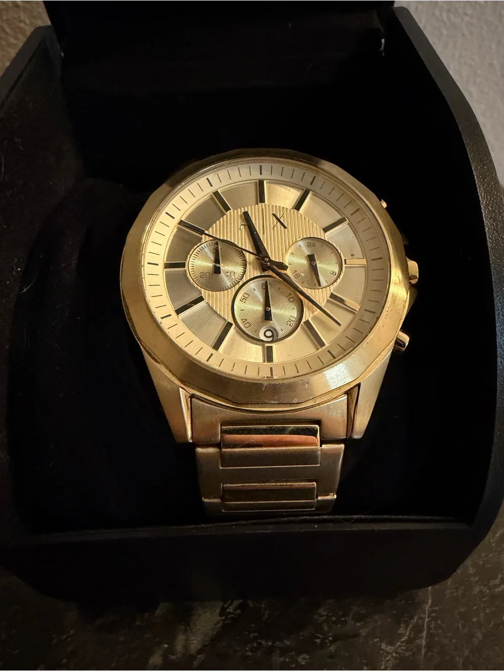 Armani Exchange Gold Tone Men's Chronograph Watch